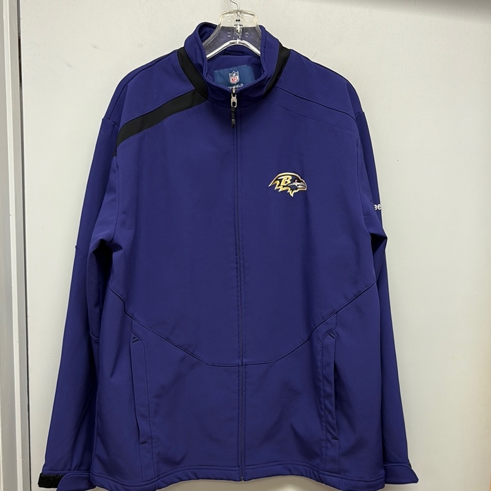Reebok Baltimore Ravens Full Zip OnField Jacket Size Large